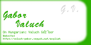 gabor valuch business card
